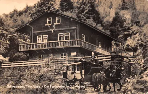 Schwarzburg (Thür.Wald) Postkutsche im Schwarzatal gl 184.862