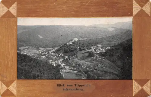 Schwarzburg (Thür.Wald) Blick vom Trippstein Passpartout ngl 184.858