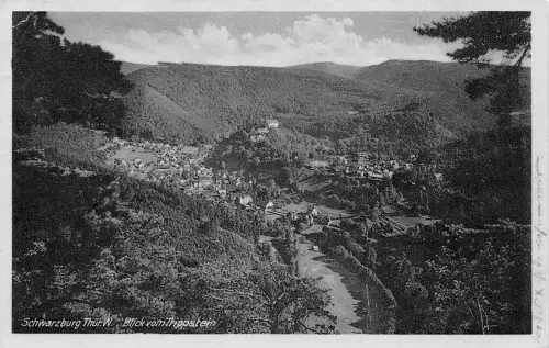 Schwarzburg (Thür.Wald) Blick vom Trippstein gl1950 184.885