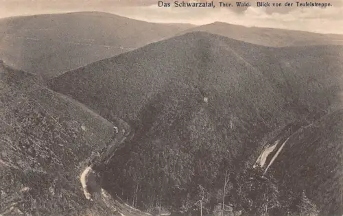 Schwarzburg (Thür.Wald) Blick von der Teufelstreppe gl1918 184.896