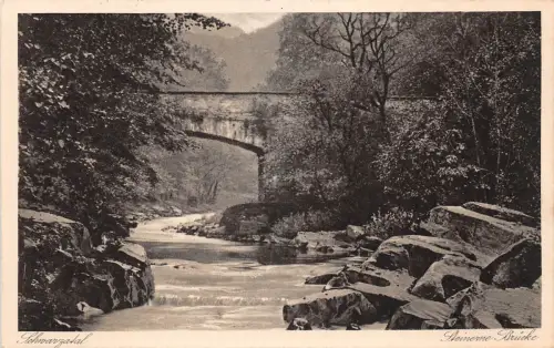 Schwarzatal (Thür.Wald) Steinere Brücke gl1928 184.920