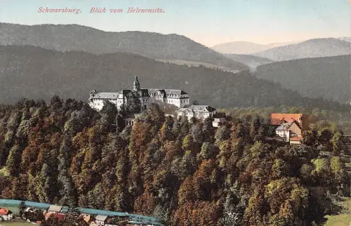Schwarzburg (Thür.Wald) Blick vom Helenensitz ngl 184.913