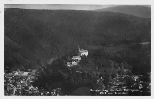 Schwarzburg (Thür.Wald) Blick vom Trippstein gl1934 184.911