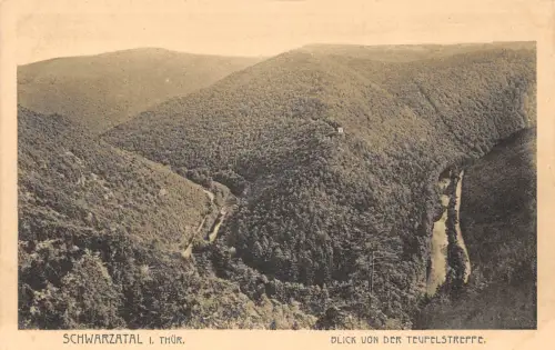 Schwarzatal (Thür.Wald) Blick von derTeufelstreppe ngl 184.921