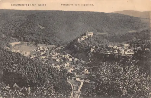 Schwarzburg (Thür.Wald) Blick vom Trippstein ngl 184.906