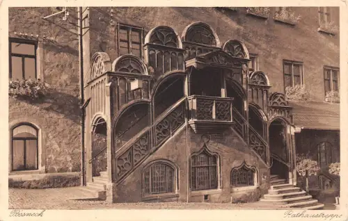 Pößneck i.Thür. Rathaustreppe gl1937 184.991