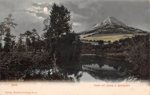 Jena Saale mit Jenzig und Jenzighaus Mondscheinkarte gl 185.027