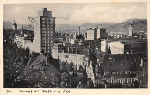 Jena Zeisswerk mit Hochhaus gl1938 185.052