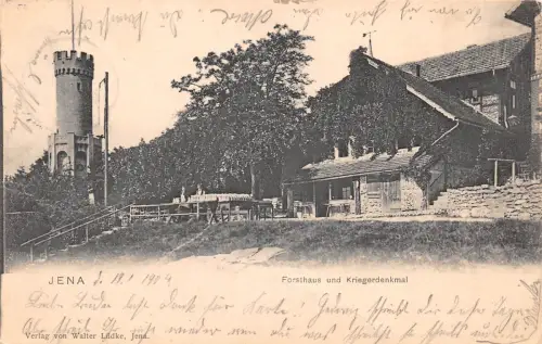 Jena Forsthaus mit Kriegerdenkmal gl1904 185.093