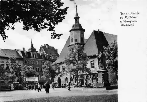 Jena Rathaus mit Denkmal gl1959 185.123