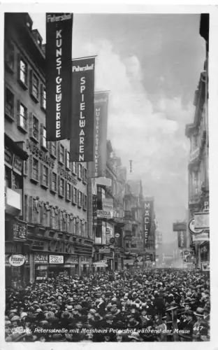 Leipzig Peterstraße mit Messehaus zur Messe gl1935 185.175