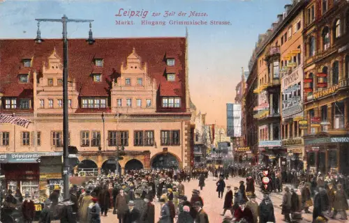Leipzig zur Zeit der Messe, Markt, Grimmische Straße gl1930 185.150