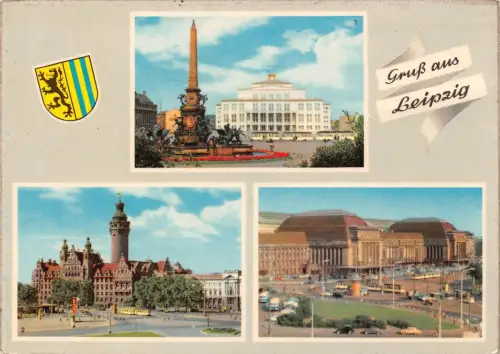 Leipzig Mehrbildkarte gl1968 185.195