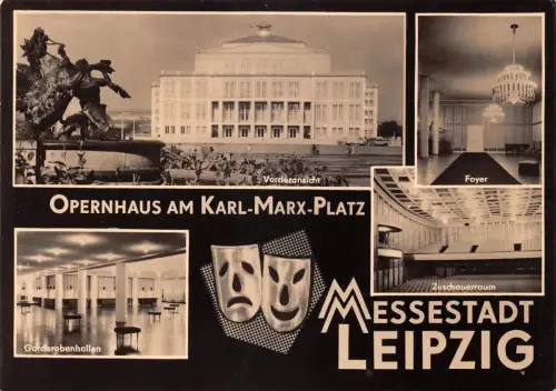 Leipzig Opernhaus Mehrbildkarte gl1964 185.189