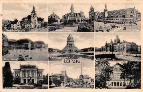 Leipzig Mehrbildkarte gl1934 185.188