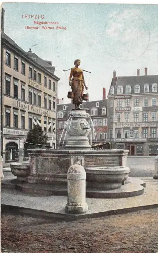 Leipzig Mägdebrunnen gl1908 185.214