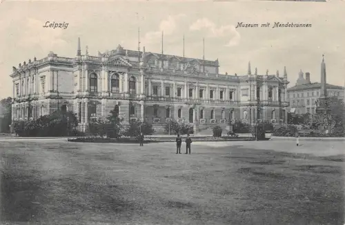 Leipzig Museum mit Mendebrunnen ngl 185.262