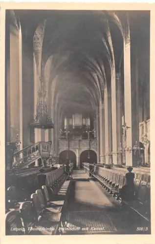 Leipzig Thomaskirche Mittelschiff mit Kanzel ngl 185.294