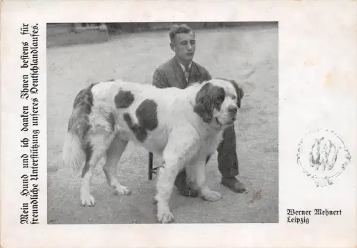 Leipzig Werner Mehnert Deutschlandlauf mit Hund Foto ngl 185.268