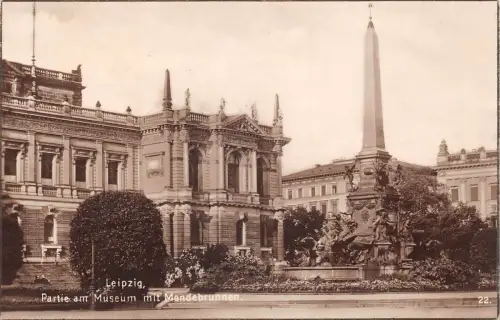 Leipzig Partie am Museum und Mändebrunnen ngl 185.345