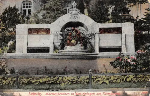Leipzig Märchenbrunnen in den Anlagen gl1900 185.338