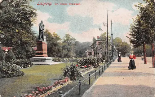 Leipzig Dr. Heine Denkmal gl1909 185.351