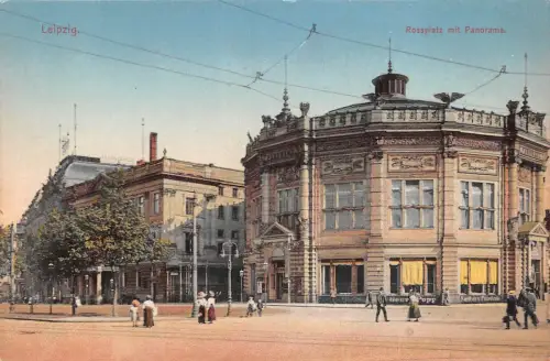Leipzig Rossplatz mit Panorama feldpgl1918 185.350