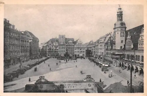 Leipzig Markt mit altem Rathaus ngl 185.363