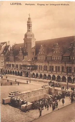 Leipzig Marktplatz Eingang zur Untergrund-Meßhalle gl1929 185.366
