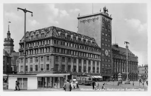Leipzig Karl-Marx-Platz mit Hochhaus ngl 185.361