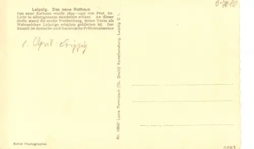 Leipzig Neues Rathaus ngl 185.385