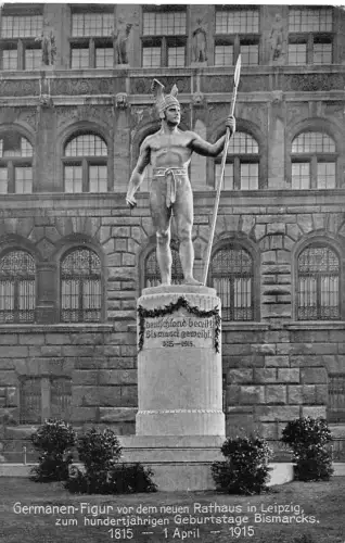 Leipzig Neues Rathaus Germanenfigur ngl 185.382