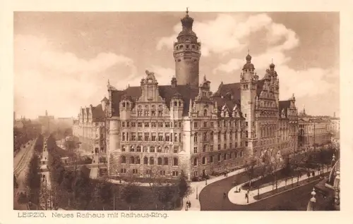 Leipzig Neues Rathaus mit Rathaus-Ring ngl 185.406