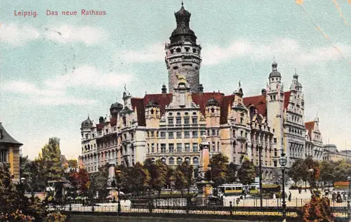 Leipzig Neues Rathaus gl1909 185.410