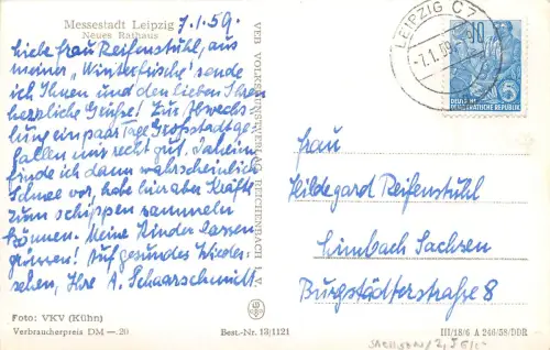 Leipzig Neues Rathaus gl1959 185.417