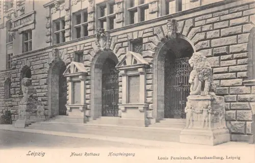 Leipzig Neues Rathaus Haupteingang ngl 185.419