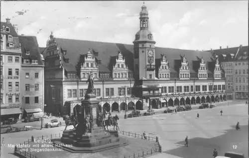 Leipzig Markt mit altem Rathaus gl1933 185.440