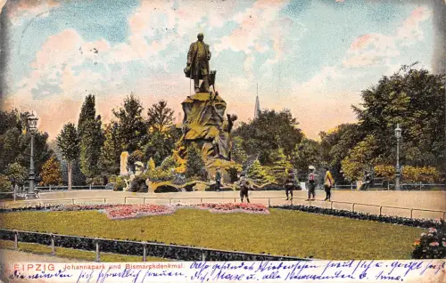 Leipzig Johannapark und Bismarckdenkmal gl1907 185.437