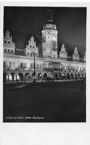 Leipzig Altes Rathaus bei Nacht ngl 185.446