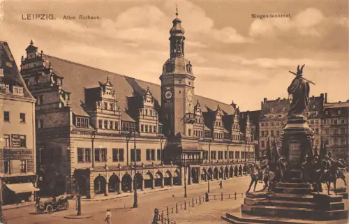 Leipzig Altes Rathaus Siegesdenkmal feldpgl1916 185.456