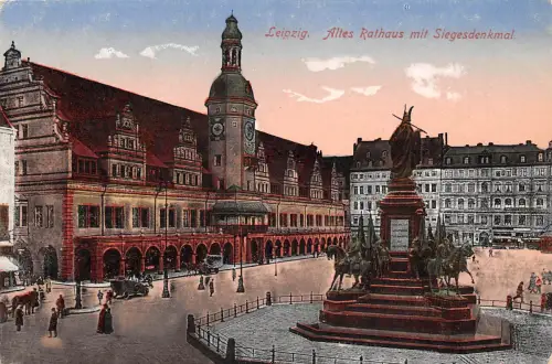 Leipzig Altes Rathaus mit Siegesdenkmal ngl 185.463
