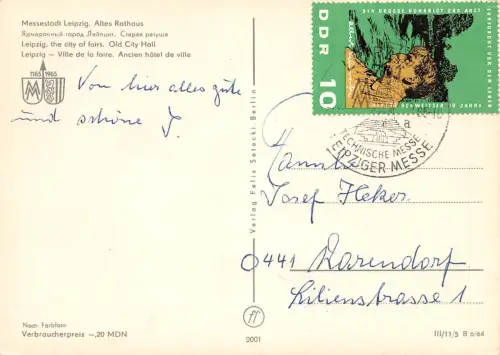 Leipzig Altes Rathaus gl1965 185.464