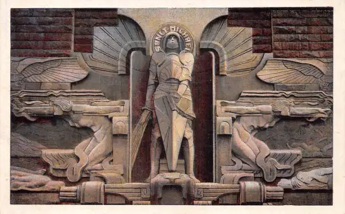 Leipzig Völkerschlachtdenkmal Stirnwand der großen Freitreppe ngl 185.560