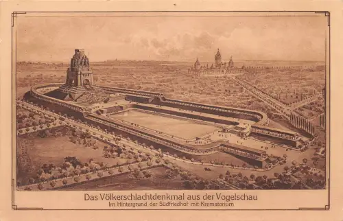 Leipzig Völkerschlachtdenkmal aus der Vogelschau ngl 185.530