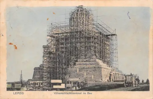 Leipzig Völkerschlachtdenkmal im Bau gl1909 185.563