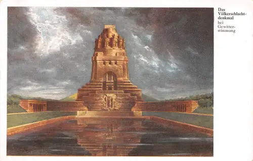 Leipzig Völkerschlachtdenkmal bei Gewitterstimmung gl1931 185.565