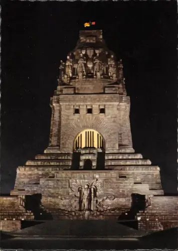 Leipzig Völkerschlachtdenkmal bei Nacht gl1965 185.586
