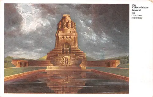 Leipzig Völkerschlachtdenkmal bei Gewitterstimmung gl1930 185.598