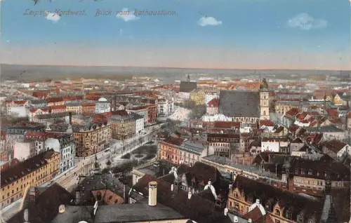 Leipzig Blick vom Rathausturm feldpgl1915 185.655