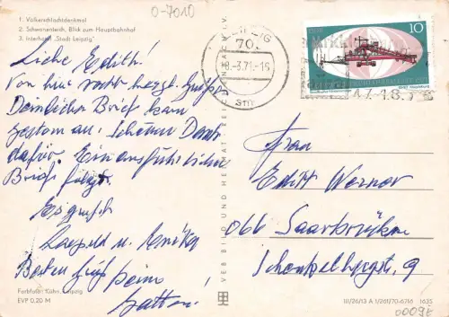 Leipzig Mehrbildkarte gl1971 185.692